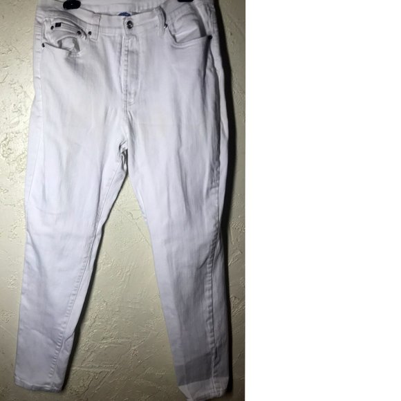 DG By Diane Gilman White Skinny Leg Jeans Size 14 - Picture 2 of 7